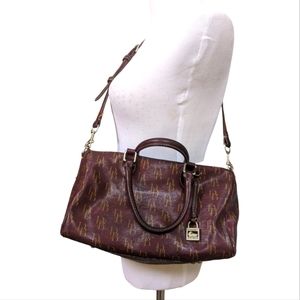 Dooney & Bourke🦆1975 signature logo burgundy leather vintage crossbody purse